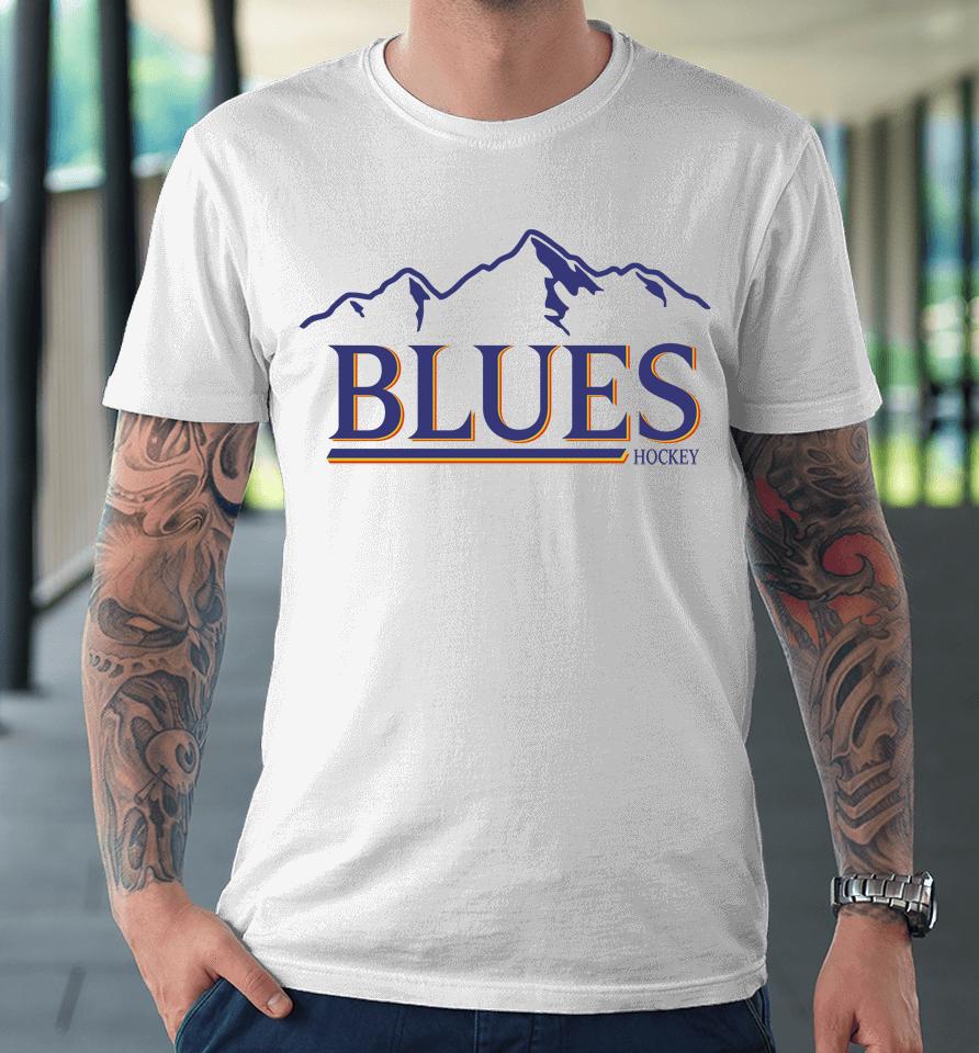 Blues Buzz Vintage Mountain Blues Hockey Premium T-Shirt