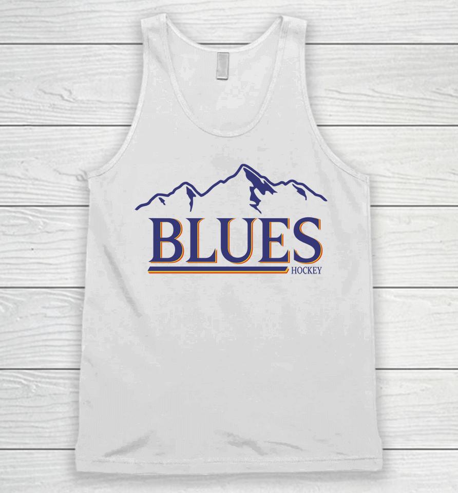 Blues Buzz Vintage Mountain Blues Hockey Unisex Tank Top