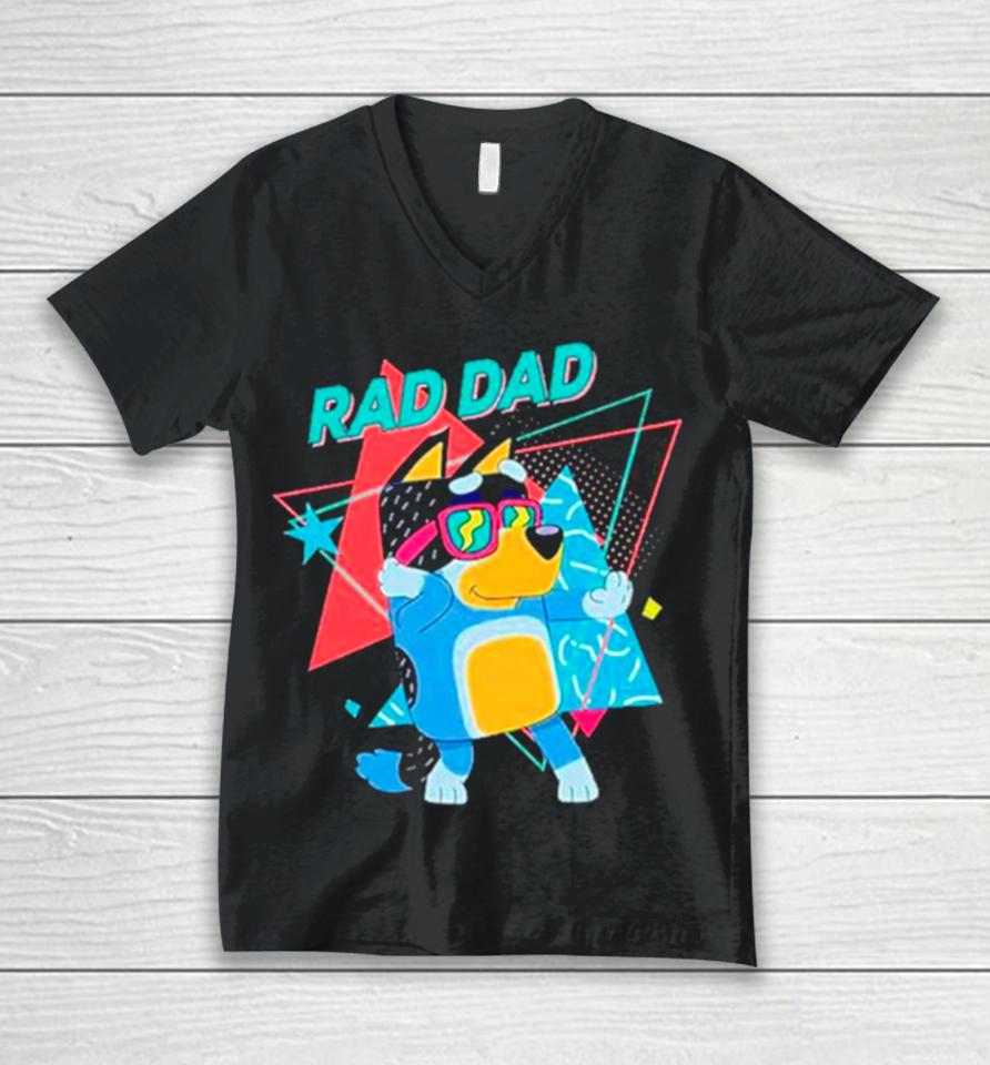 Bluey Rad Dad Unisex V-Neck T-Shirt