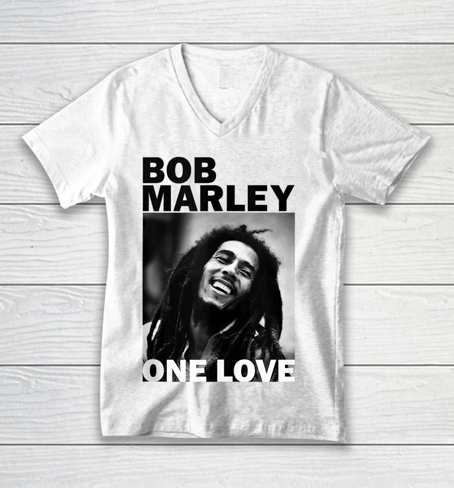 Bob Marley One Love Photo Unisex V-Neck T-Shirt