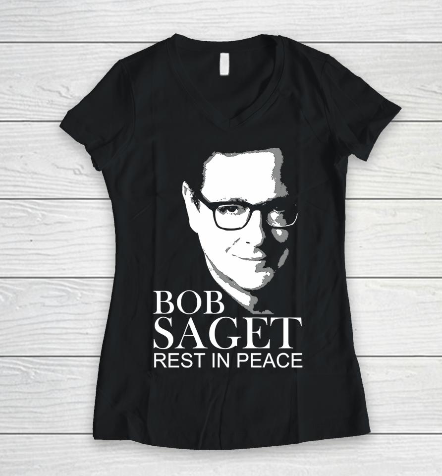 Bob Saget 1956 2022 Rest In Peace Rip Women V-Neck T-Shirt