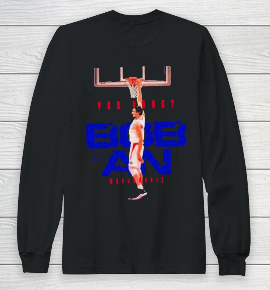 Boban Marjanovic Signature Serbian Professional Basketball Player Superstar Long Sleeve T-Shirt