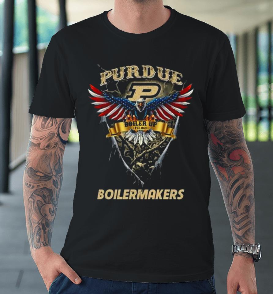 Boiler Up Purdue Boilermakers Football Us Eagle Premium T-Shirt