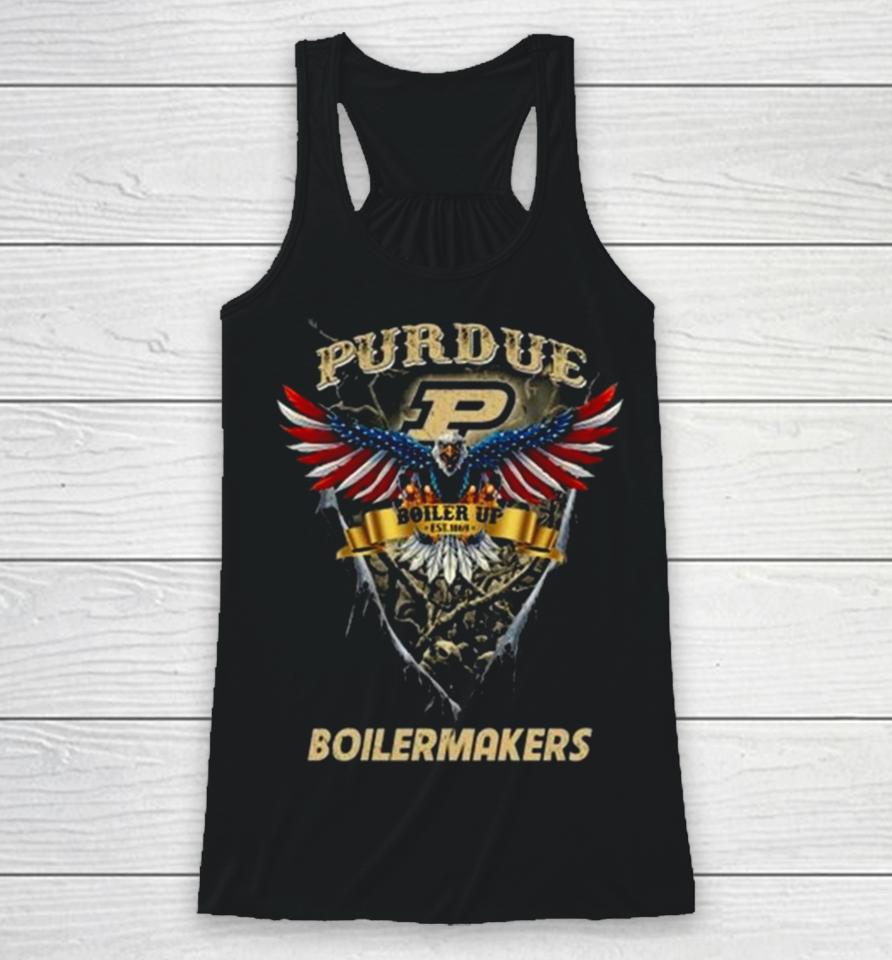 Boiler Up Purdue Boilermakers Football Us Eagle Racerback Tank