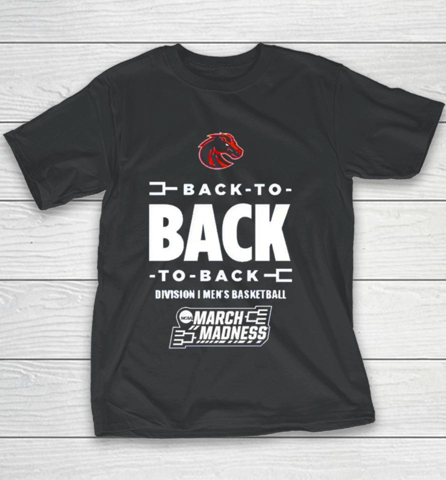 Boise State Broncos Back To Back Division I Men’s Basketball Youth T-Shirt
