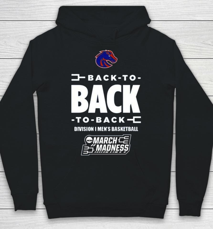 Boise State Broncos Blue 84 2024 Ncaa Men’s Basketball Tournament March Madness Three In A Row Hoodie