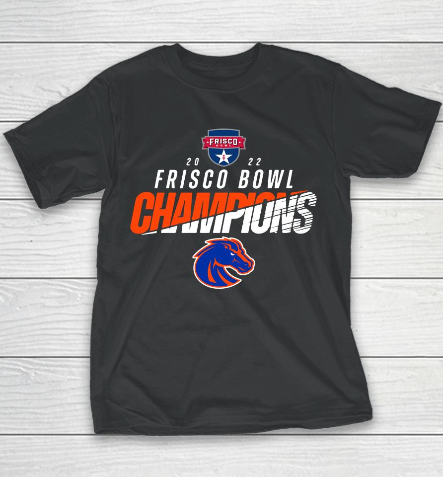 Boise State Frisco Bowl Champion Miami Beach Bowl Youth T-Shirt