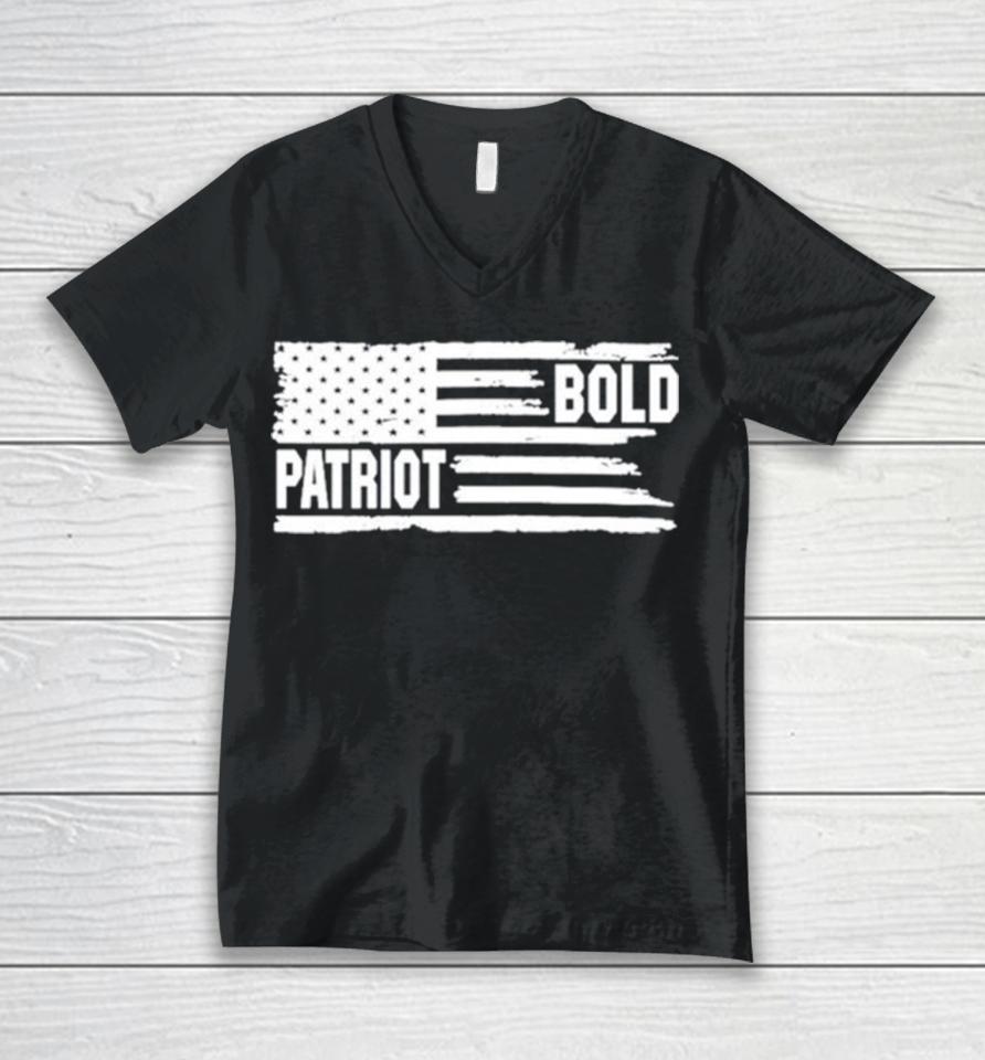 Bold Patriot American Flag Unisex V-Neck T-Shirt