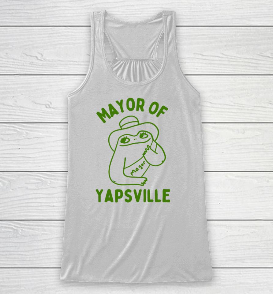 Boneyislanditems Mayor Of Yapville Racerback Tank