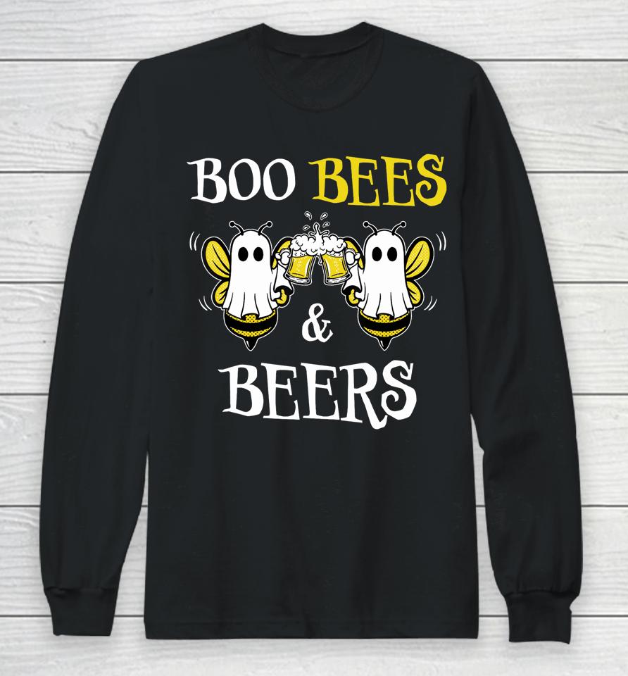 Boo Bees &Amp; Beers Couples Halloween Costume Long Sleeve T-Shirt