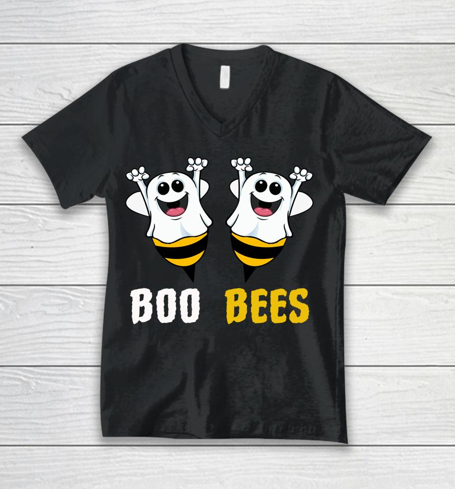 Boo Bees Couples Halloween Costume Unisex V-Neck T-Shirt