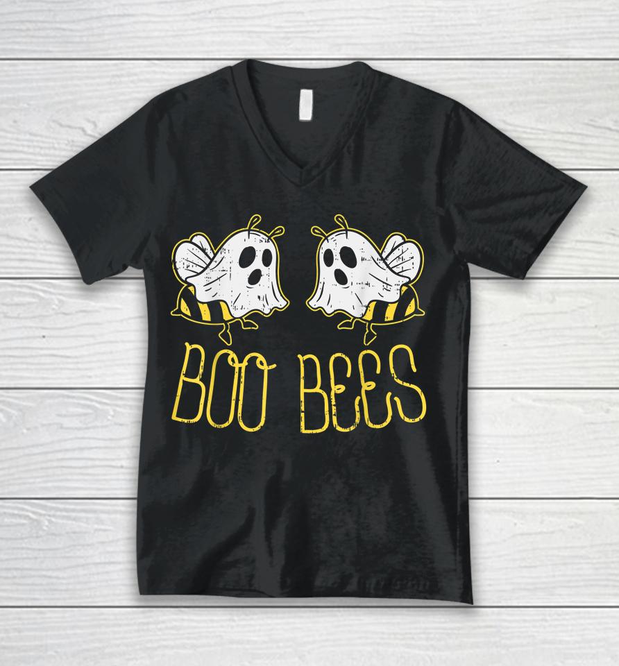 Boo Bees Funny Couples Halloween Unisex V-Neck T-Shirt