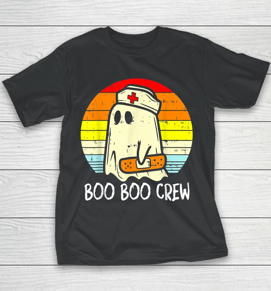 Boo Boo Crew Nurse Ghost Funny Halloween Costume Youth T-Shirt