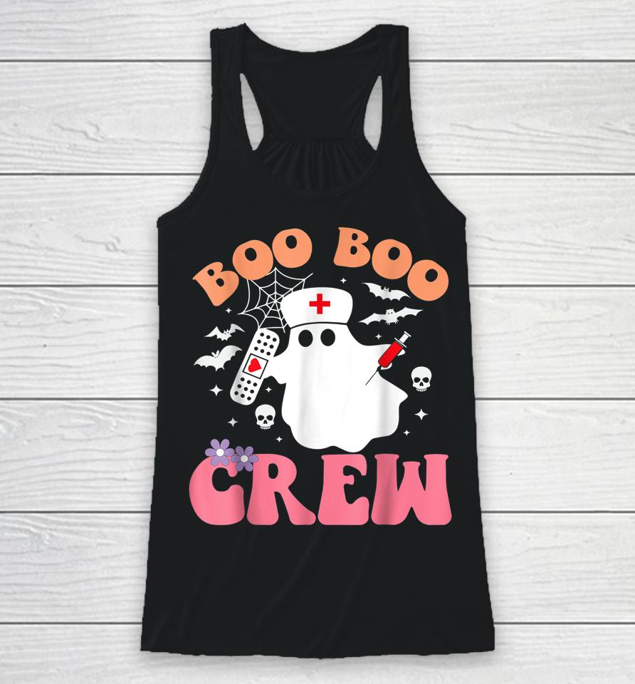 Boo Boo Crew Quote Nurse Cool Halloween Nurse Costume Racerback Tank