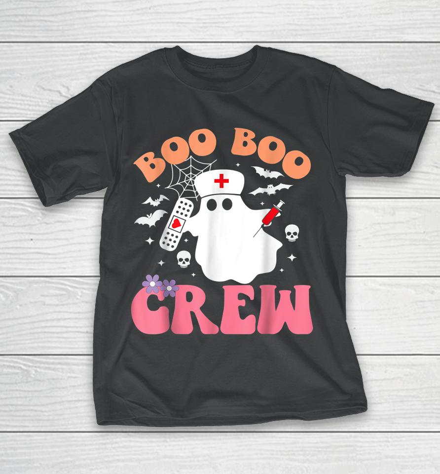 Boo Boo Crew Quote Nurse Cool Halloween Nurse Costume T-Shirt
