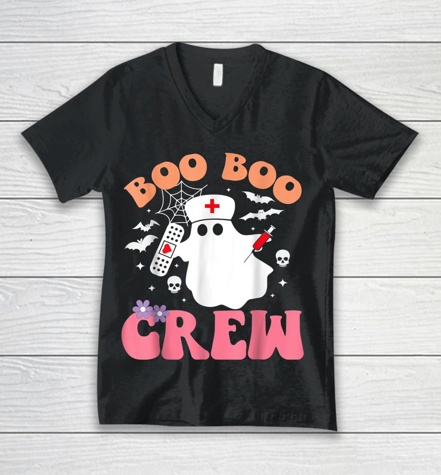 Boo Boo Crew Quote Nurse Cool Halloween Nurse Costume Unisex V-Neck T-Shirt