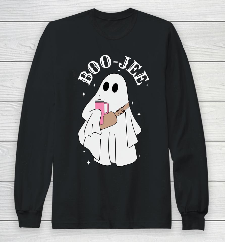 Boo-Jee Stanley Tumbler Inspired Ghost Halloween Spooky Long Sleeve T-Shirt
