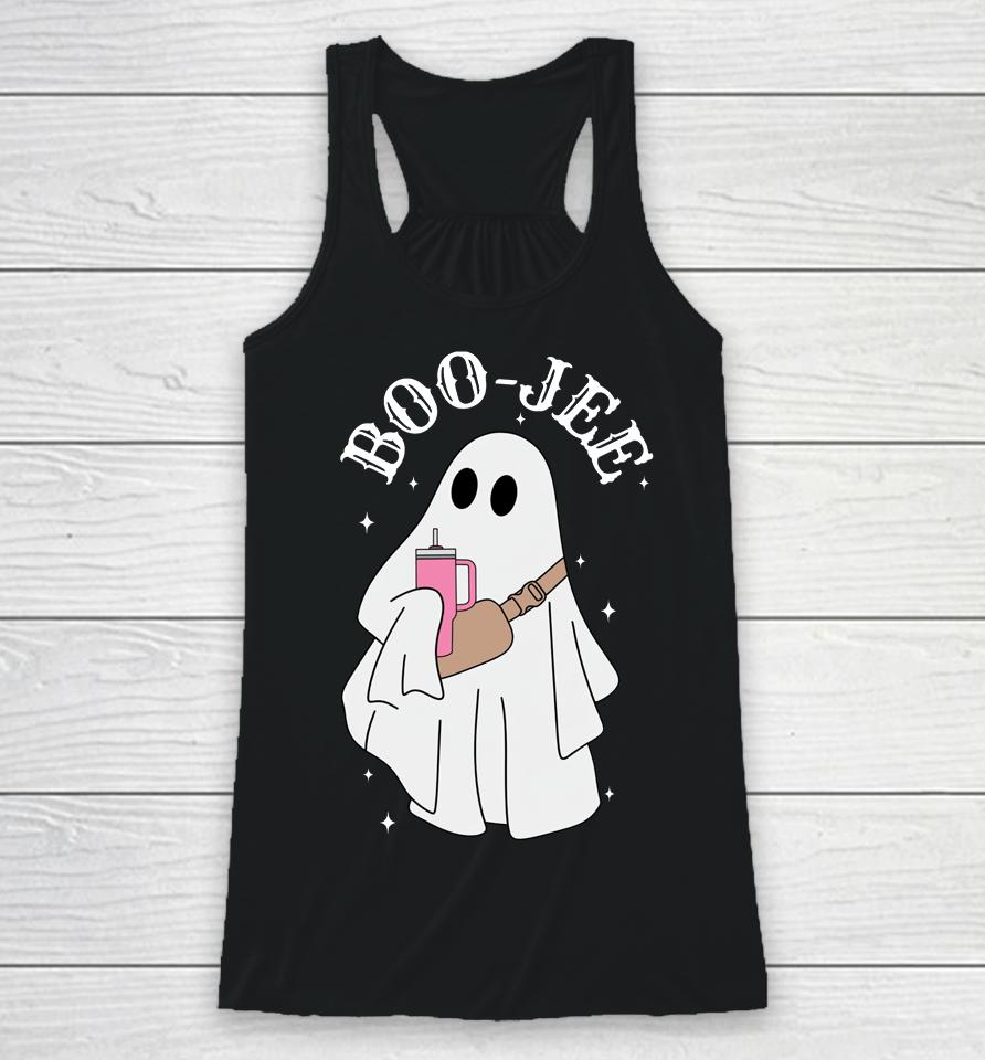 Boo-Jee Stanley Tumbler Inspired Ghost Halloween Spooky Racerback Tank