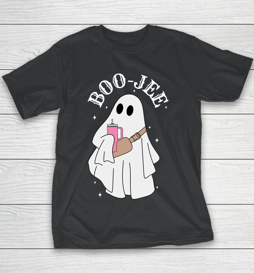 Boo-Jee Stanley Tumbler Inspired Ghost Halloween Spooky Youth T-Shirt