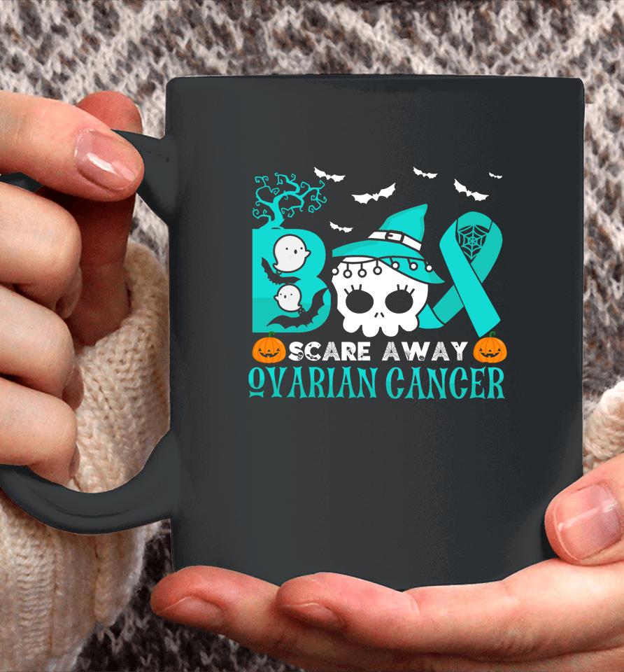 Boo Scare Away Ovarian Cancer Halloween Coffee Mug