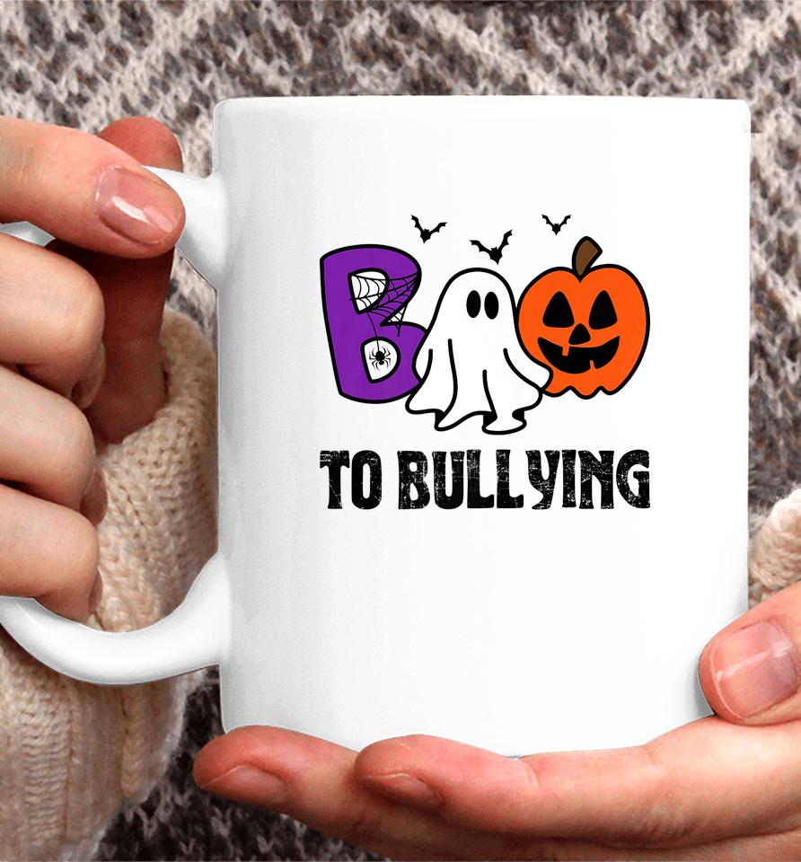 Boo To Bullying Ghost Pumpkin Orange Anti Bully Unity Day Coffee Mug