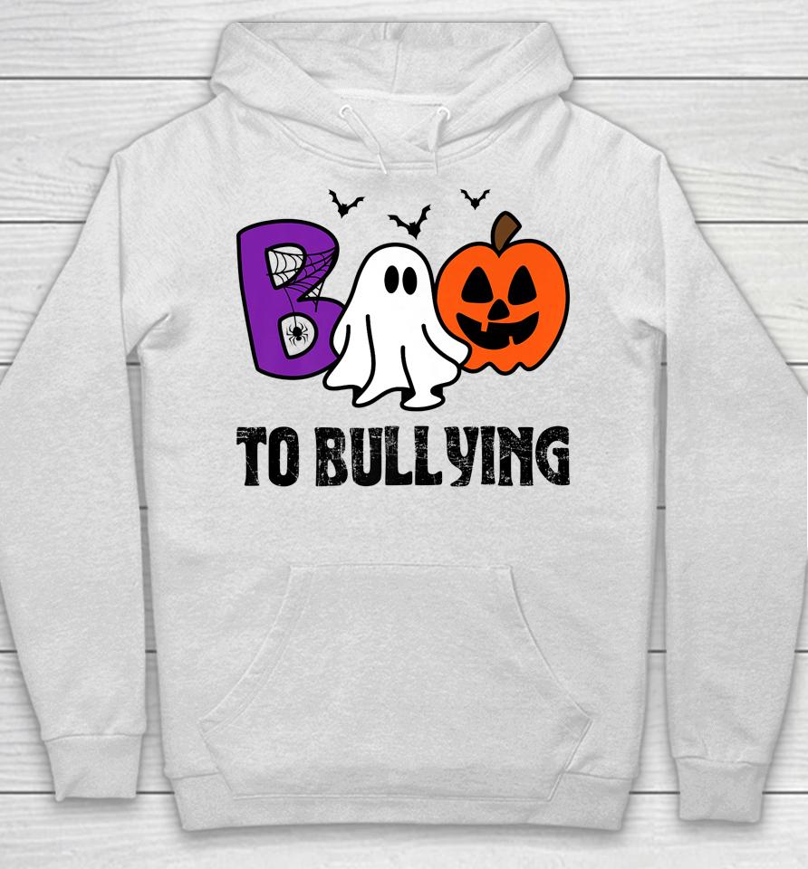 Boo To Bullying Ghost Pumpkin Orange Anti Bully Unity Day Hoodie