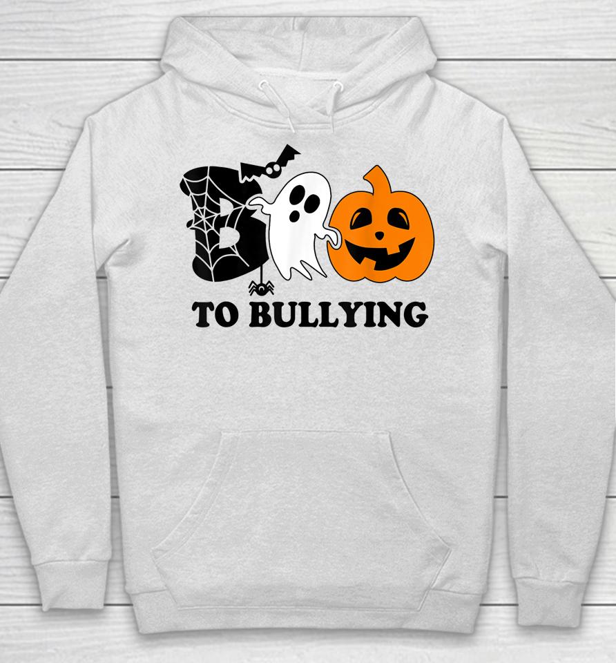 Boo To Bullying Orange Anti Bullying Unity Day Halloween Kid Hoodie