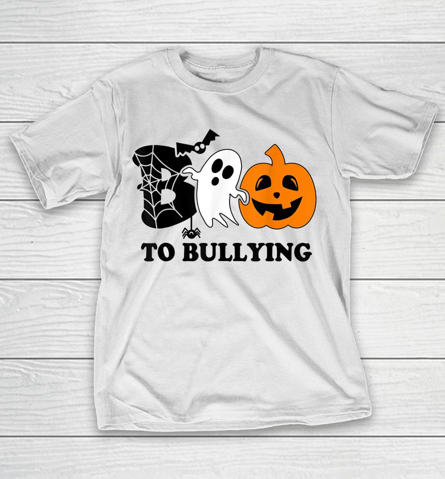Boo To Bullying Orange Anti Bullying Unity Day Halloween Kid T-Shirt