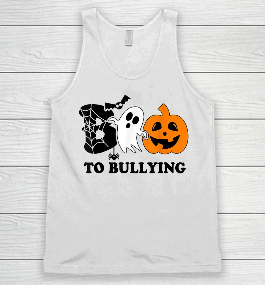 Boo To Bullying Orange Anti Bullying Unity Day Halloween Kid Unisex Tank Top
