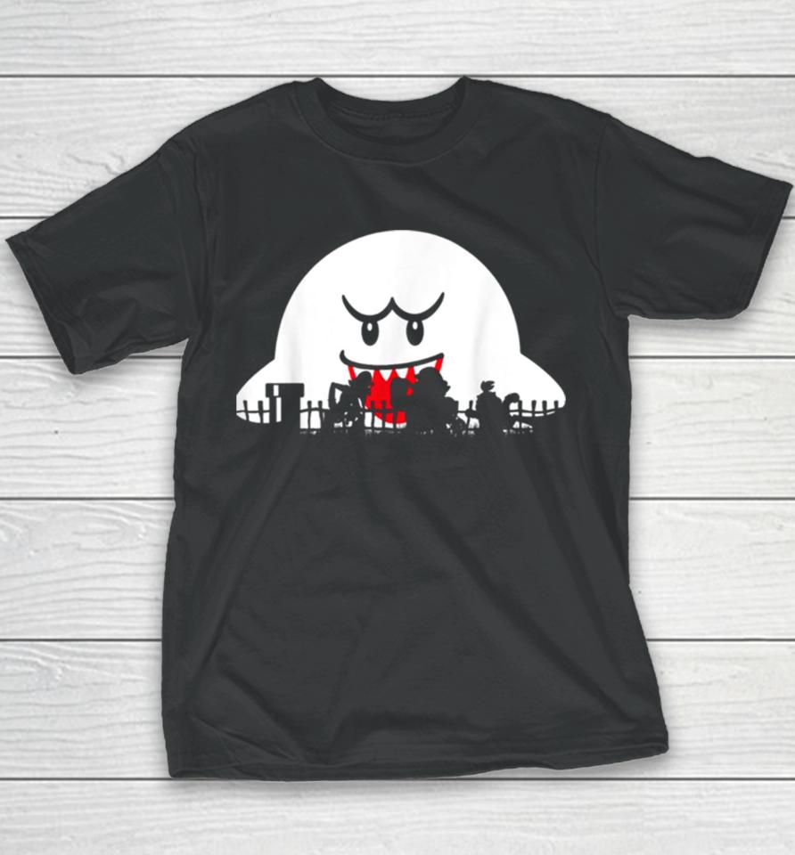 Boo Trick Or Treat Halloween Silhouette Youth T-Shirt