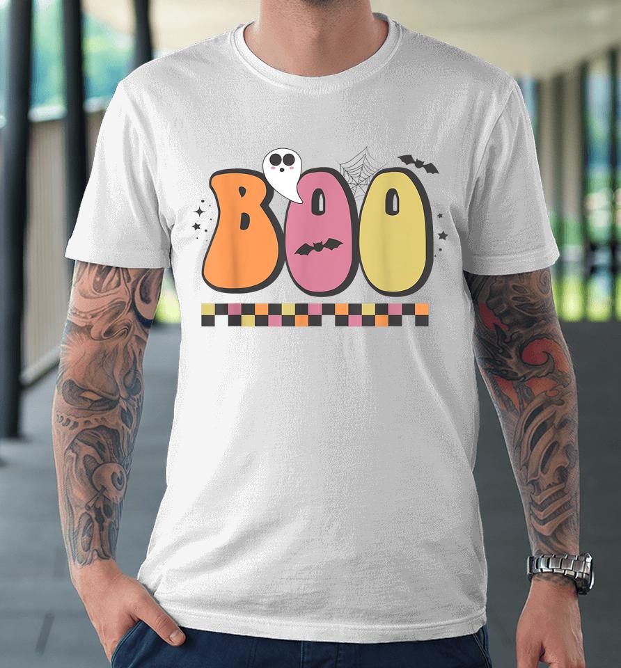 Boo With Ghost &Amp; Pumpkins For Halloween Premium T-Shirt