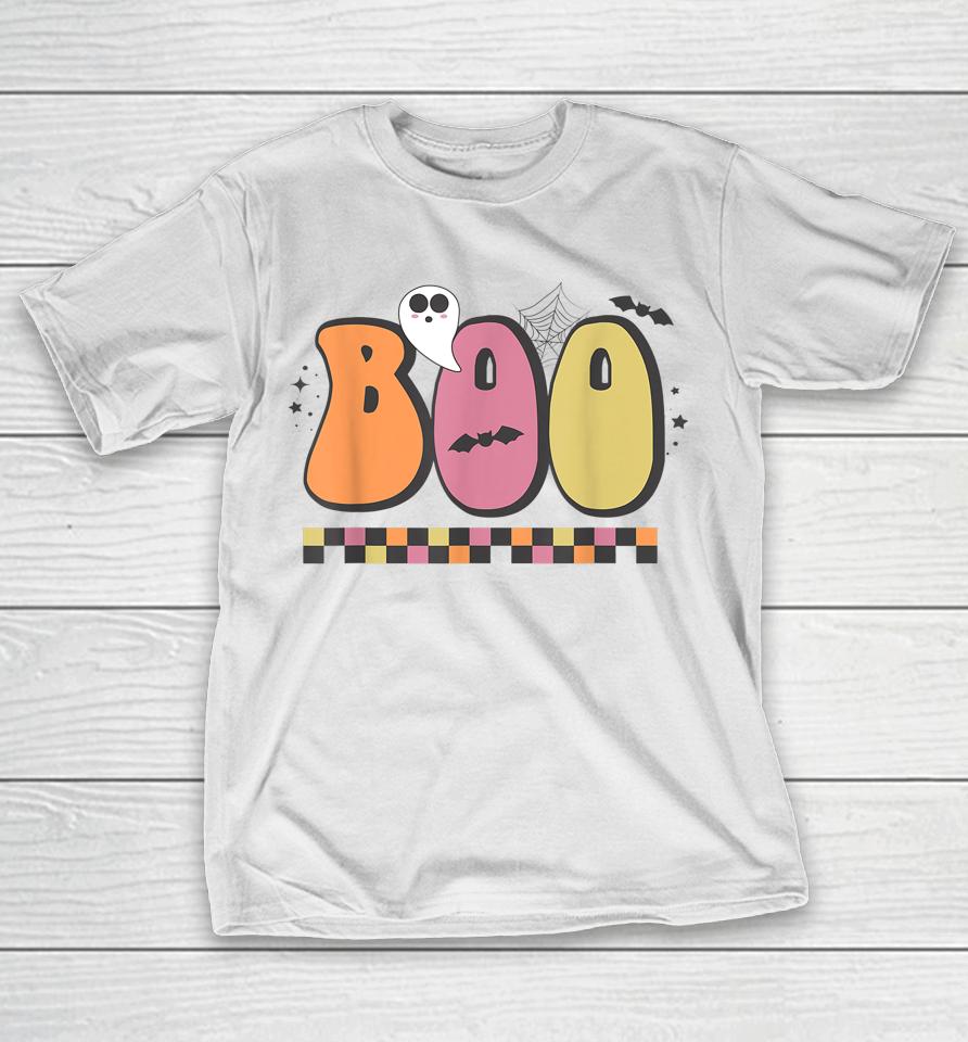 Boo With Ghost &Amp; Pumpkins For Halloween T-Shirt