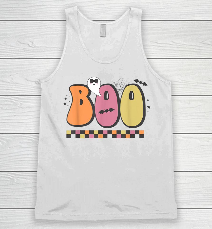 Boo With Ghost &Amp; Pumpkins For Halloween Unisex Tank Top