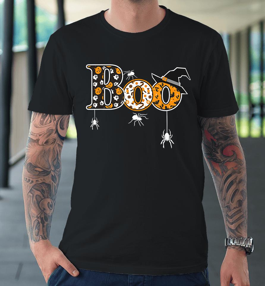 Boo With Spiders Halloween Premium T-Shirt