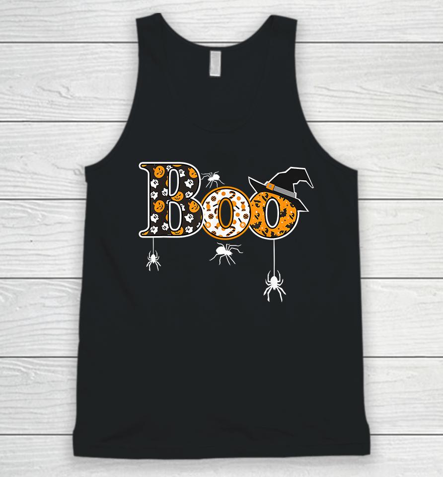 Boo With Spiders Halloween Unisex Tank Top
