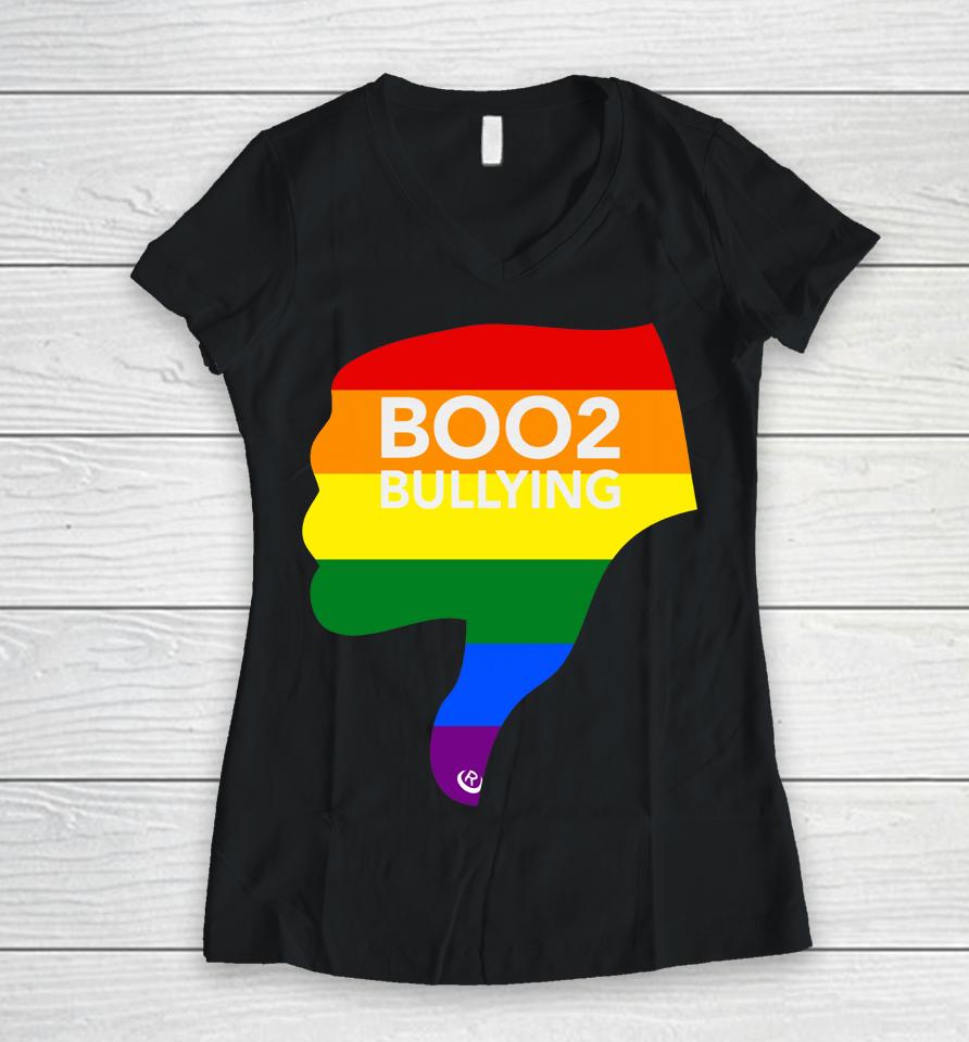 Boo2 Bullying Women V-Neck T-Shirt
