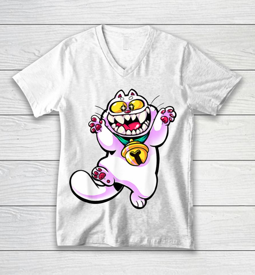 Boobun Chompy Cat Unisex V-Neck T-Shirt