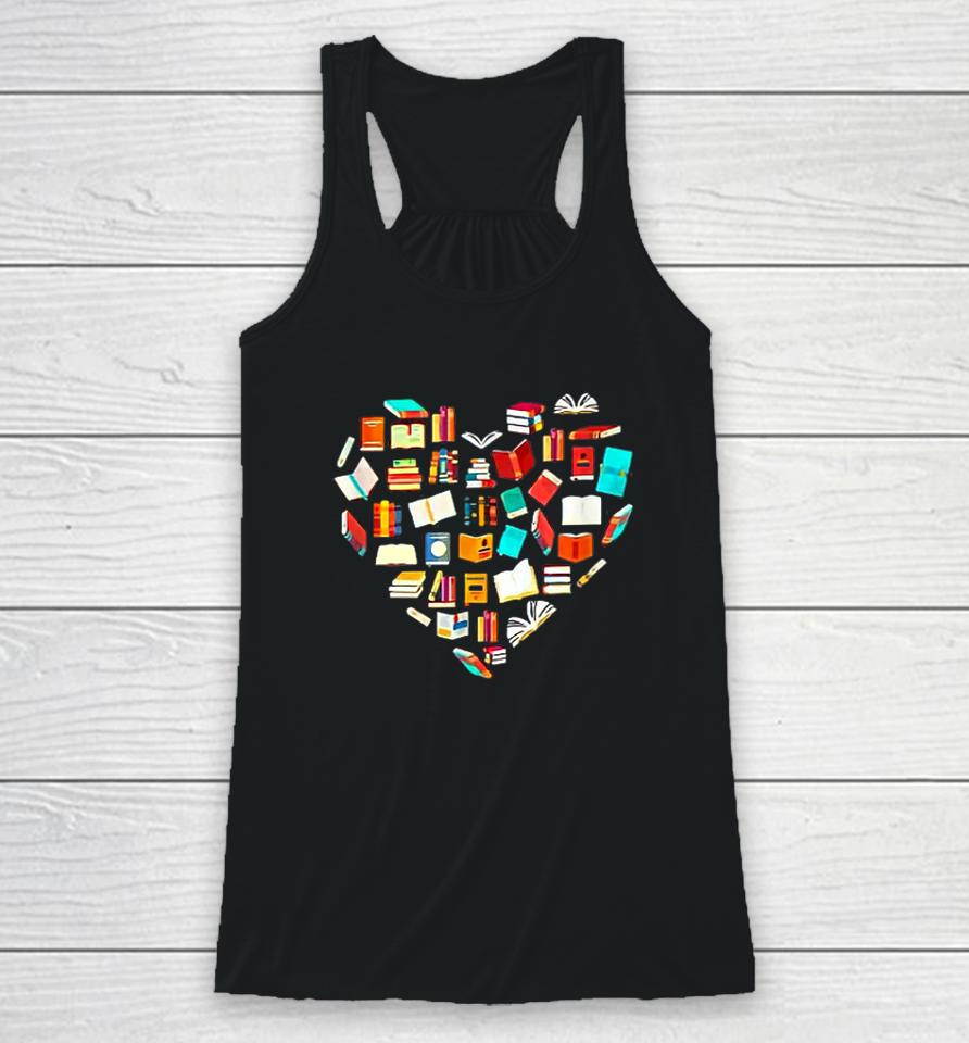 Book Lovers Valentines Day Racerback Tank