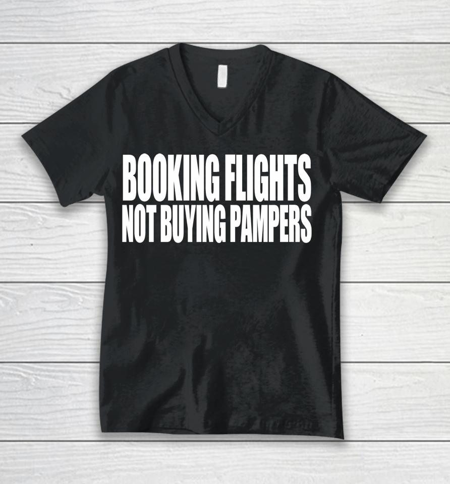 Booking Flights Not Buying Pampers Youth Unisex V-Neck T-Shirt