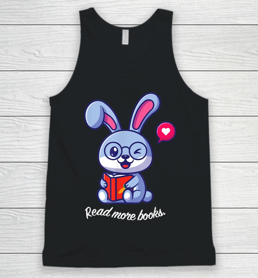 Bookish Easter Bunny Read More Books Unisex Tank Top