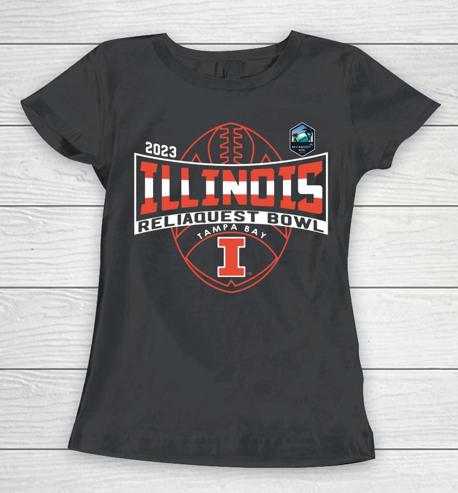 Bookstore Illinois Football 2023 Reliaquest Bowl Women T-Shirt