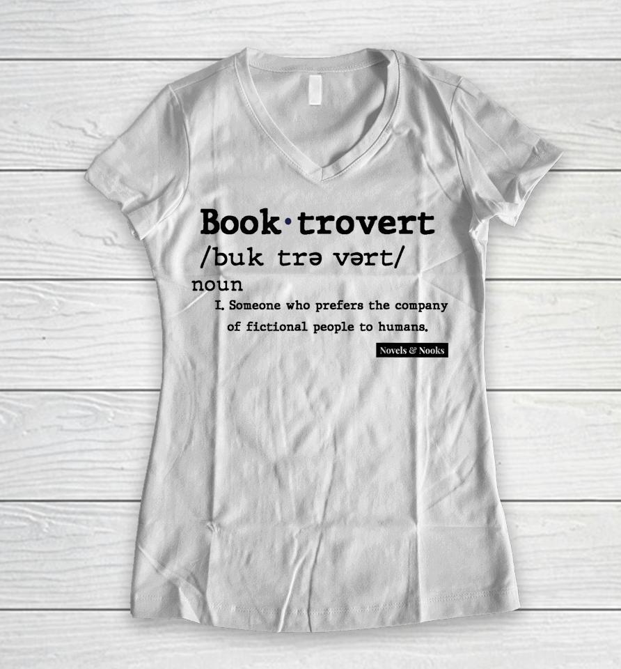 Booktrovert Definition Women V-Neck T-Shirt