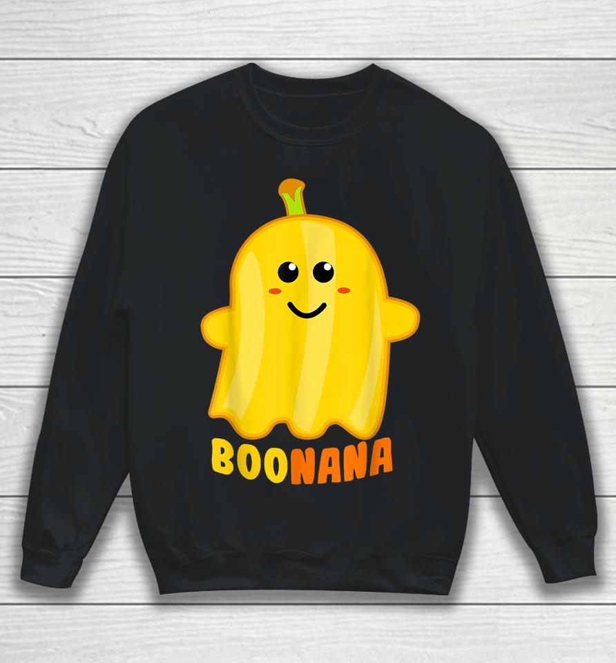 Boonana Banana Ghost Funny Scary Cute Halloween Costume Sweatshirt
