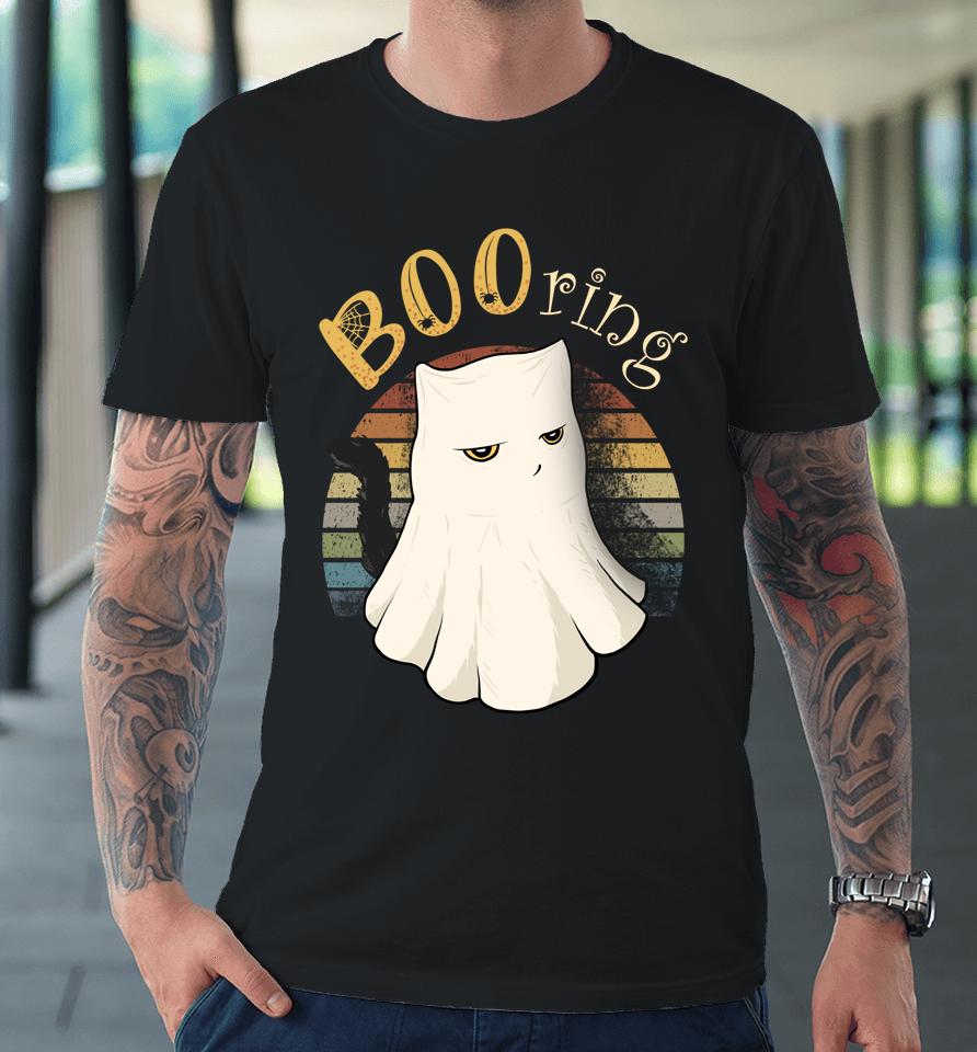 Booring Halloween Pun Cat Lover Premium T-Shirt