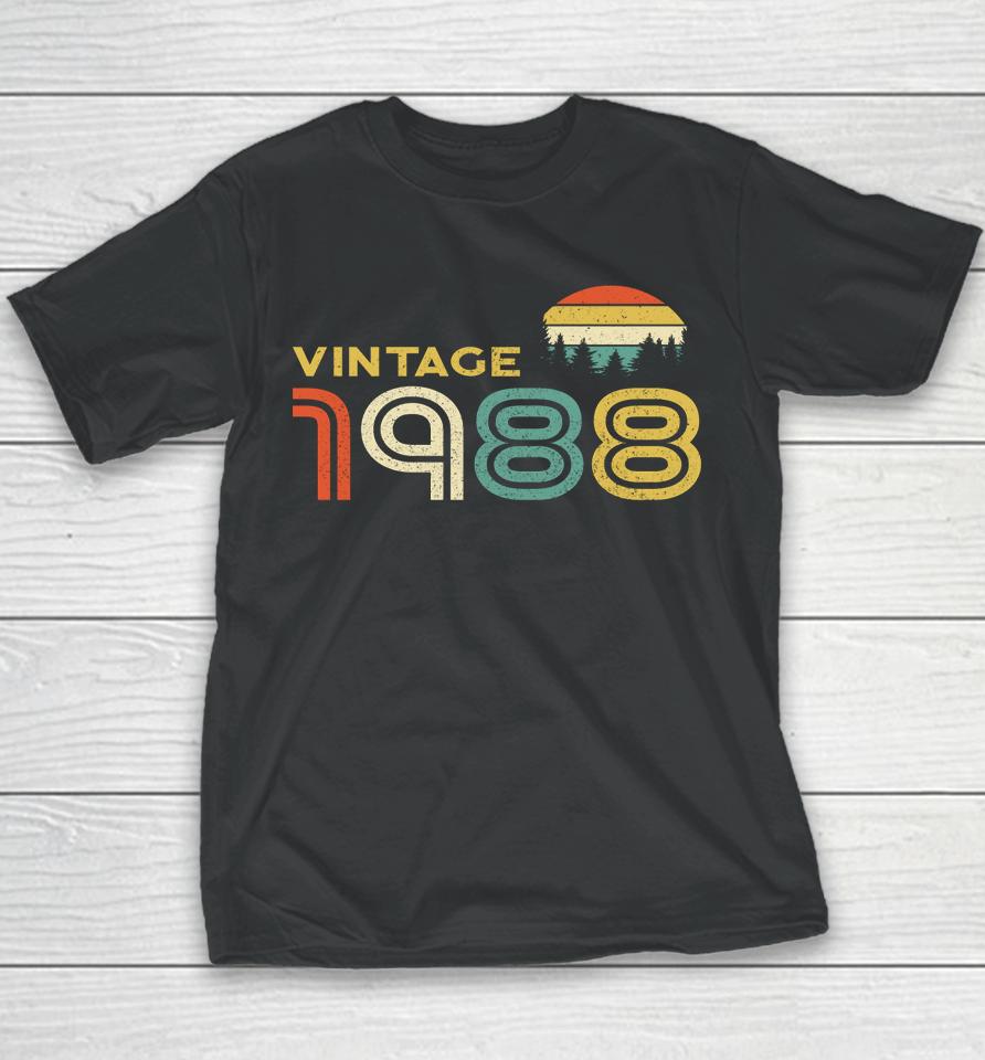 Born In 1988 Birthday Vintage Retro Sunset Youth T-Shirt