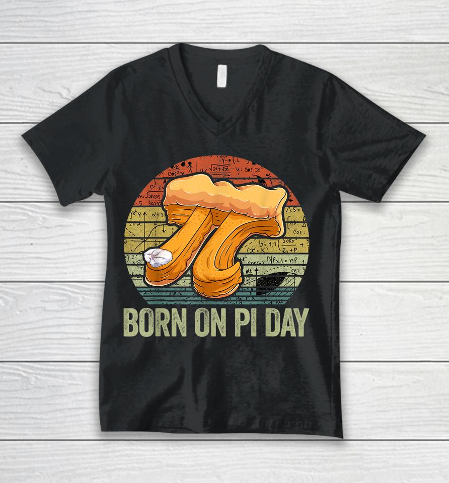 Born On Pi Day Unisex V-Neck T-Shirt