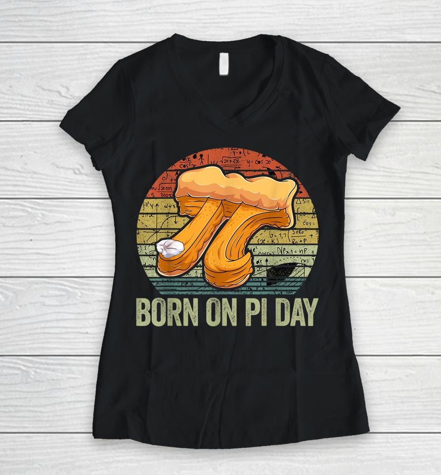Born On Pi Day Women V-Neck T-Shirt