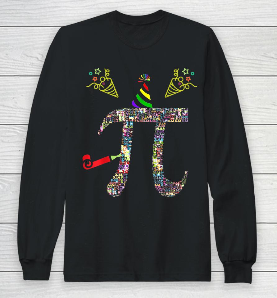 Born On Pi Day Vintage Funny Long Sleeve T-Shirt