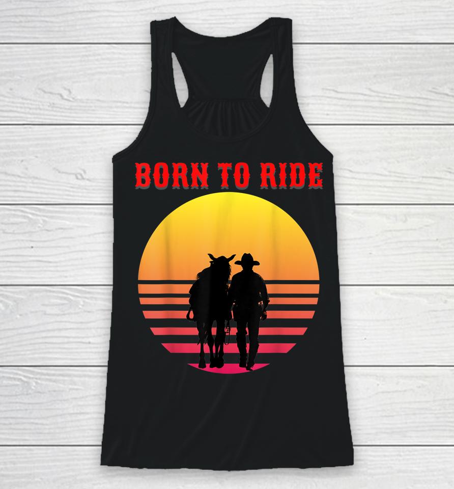 Born To Read Ride Horse Racing Racerback Tank