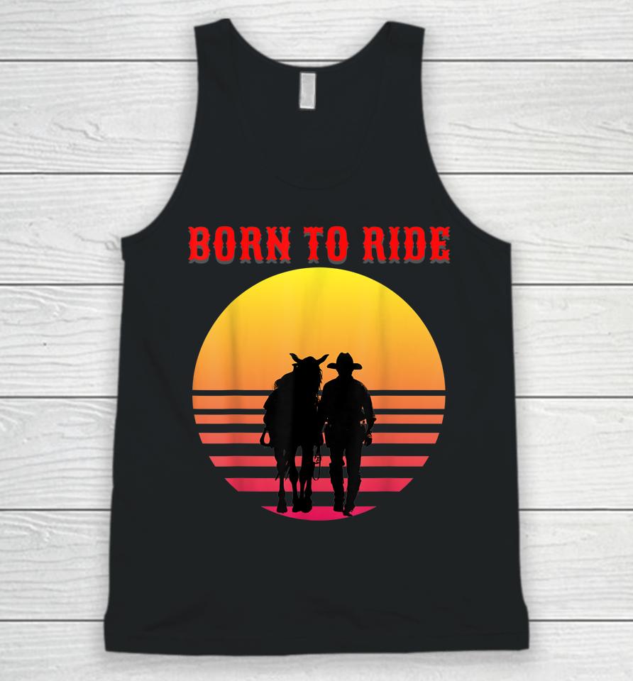 Born To Read Ride Horse Racing Unisex Tank Top
